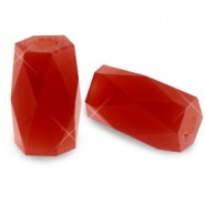 Top Facet kralen tube 2.5x3mm Red magma opal